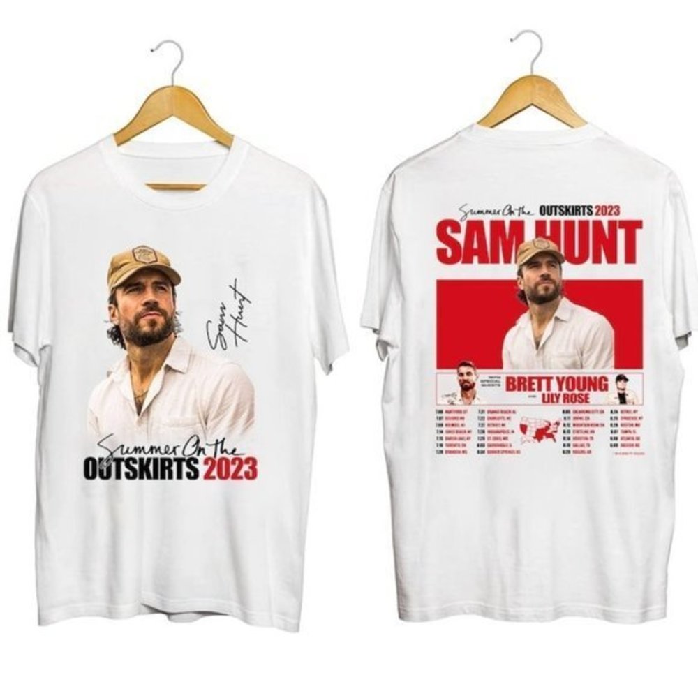 Sam Hunt Summer On The Outskirts 2023 Tour T-Shirt